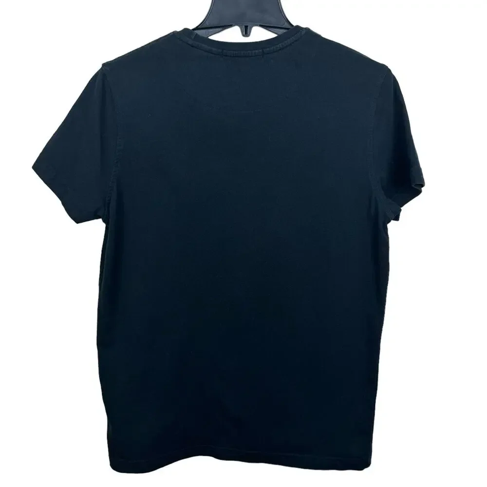 Men's Roberto Cavalli Black Snake Print Short‎ Sleeve Crewneck Cotton T-Shirt S